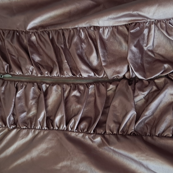 FOREVER 21 ..metallic pink party 🥳 dress..sleeveless..mini. size L..NEW - Picture 3 of 5